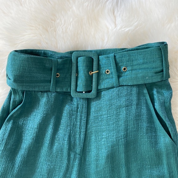 House of Harlow 1960 x Revolve Mona Belted Pant Emerald Green - Picture 2 of 8